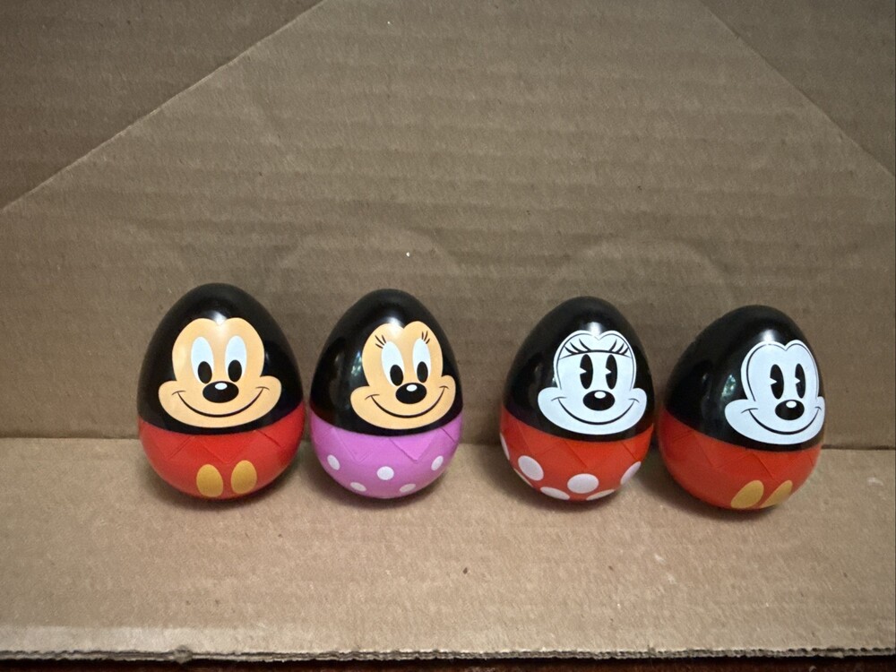 2016 WDW Easter Epcot Eggstravaganza Mickey And Minnie Egg Prizes Lot Of 4